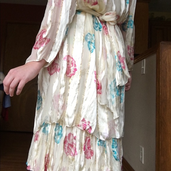 Vintage 100% Silk Dress by The Silk Farm - Picture 6 of 8
